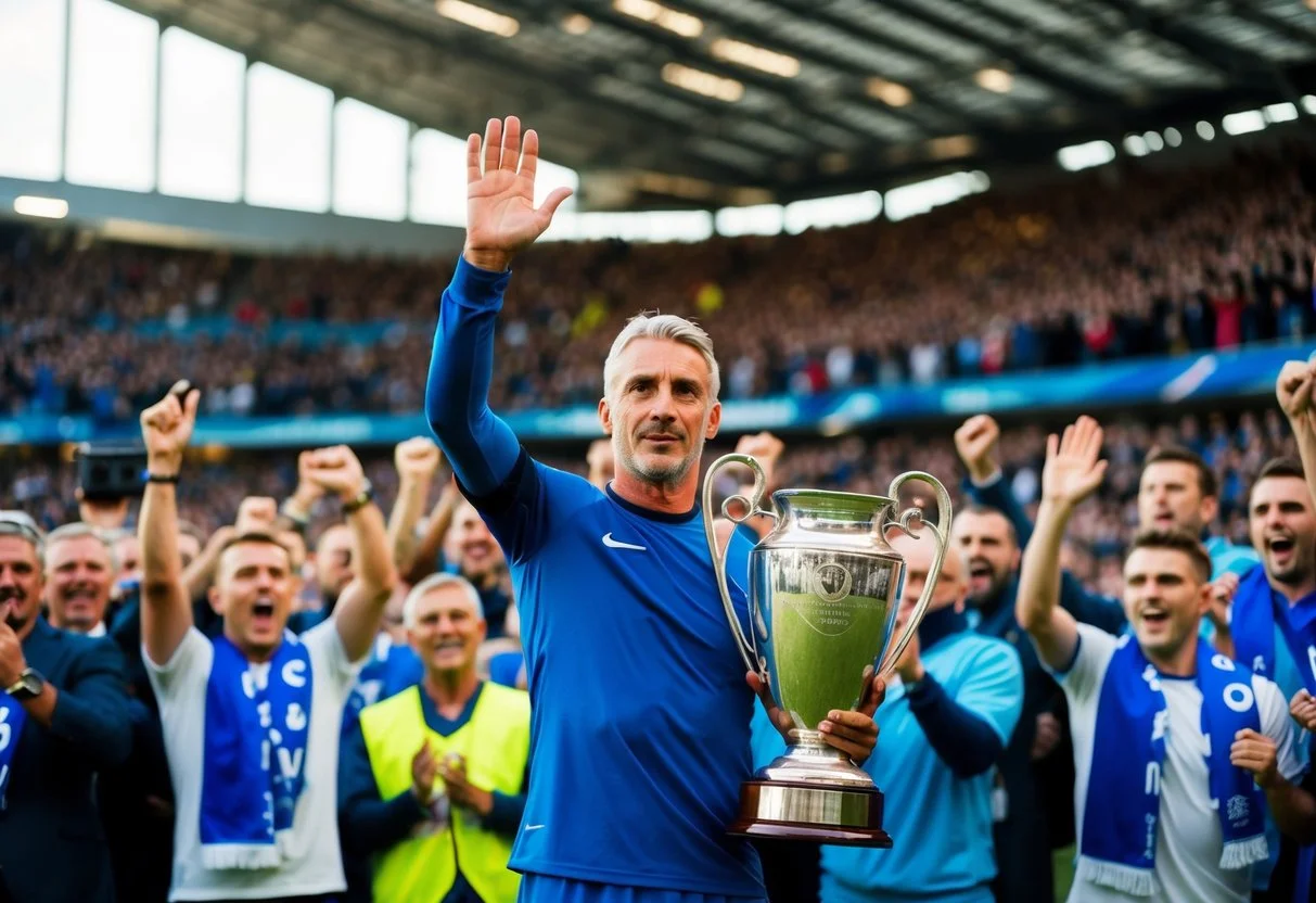 Jogador com taça na mão